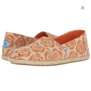 Toms Classic Every Mother Counts Orange Rose Woman’s Flats shoes Size 7